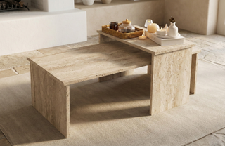 🪨 STRATA | Traverten Orta Sehpa