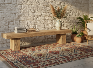 Doğal Ahşap Alçak Konsol/Medya Ünitesi