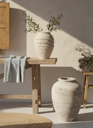 Ege Rüzgarı El Yapımı Terracotta Amphora