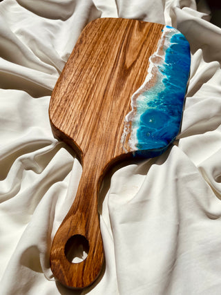 🌊 Klasik– El Yapımı Epoksi  Sunum Tahtası