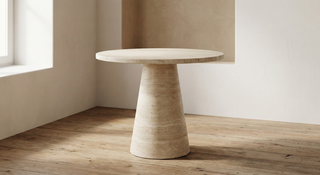 🪨 THALEA | Traverten Yan Sehpa