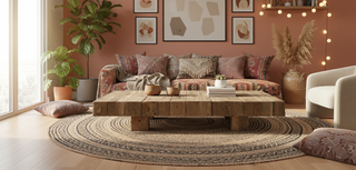 Rustik Ahşap Kahve Sehpası