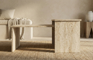 🪨 STRATA | Traverten Orta Sehpa