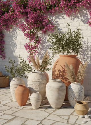 Ege Rüzgarı El Yapımı Terracotta Amphora